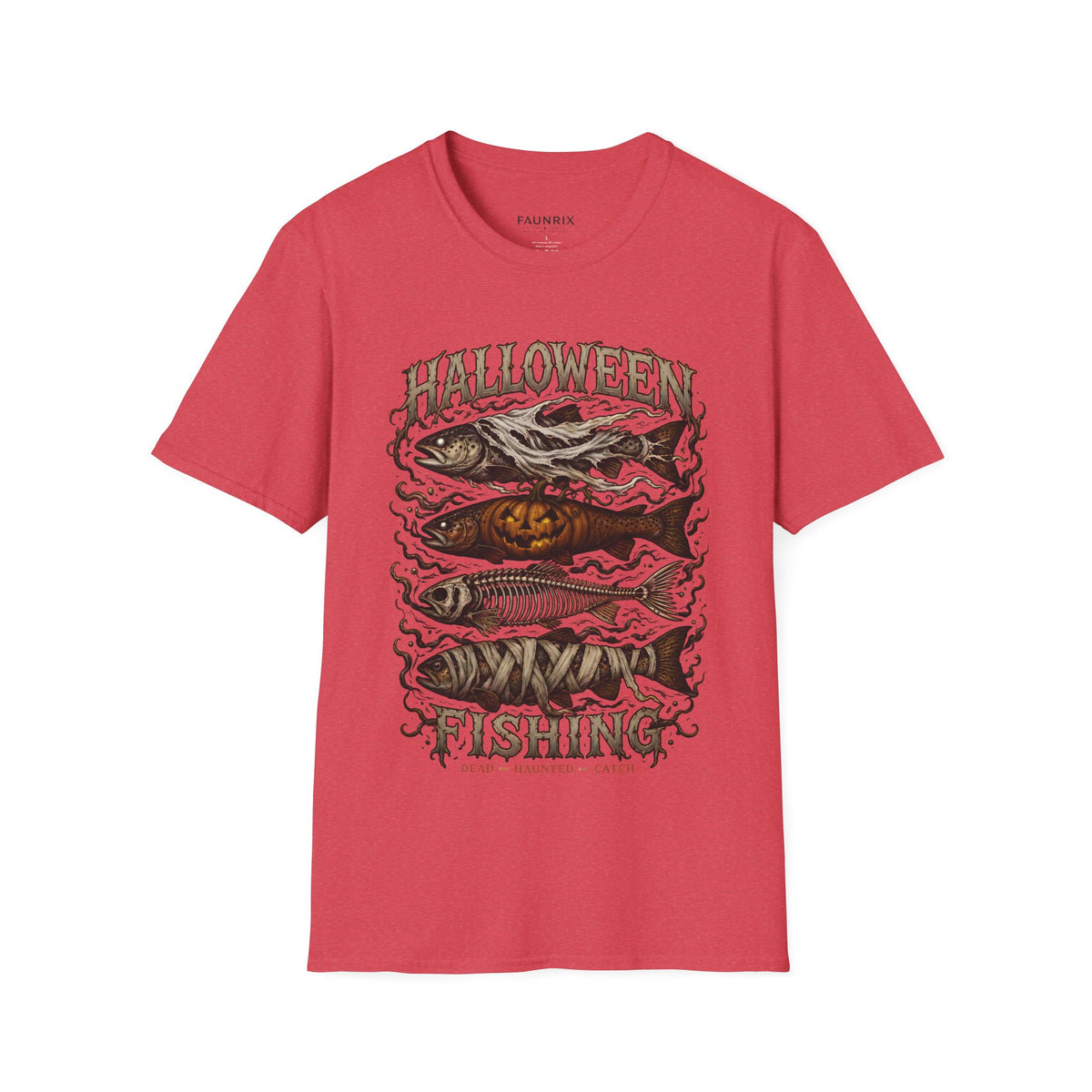 Halloween Fishing T-Shirt — Spooky Pumpkin Fish Graphic Tee
