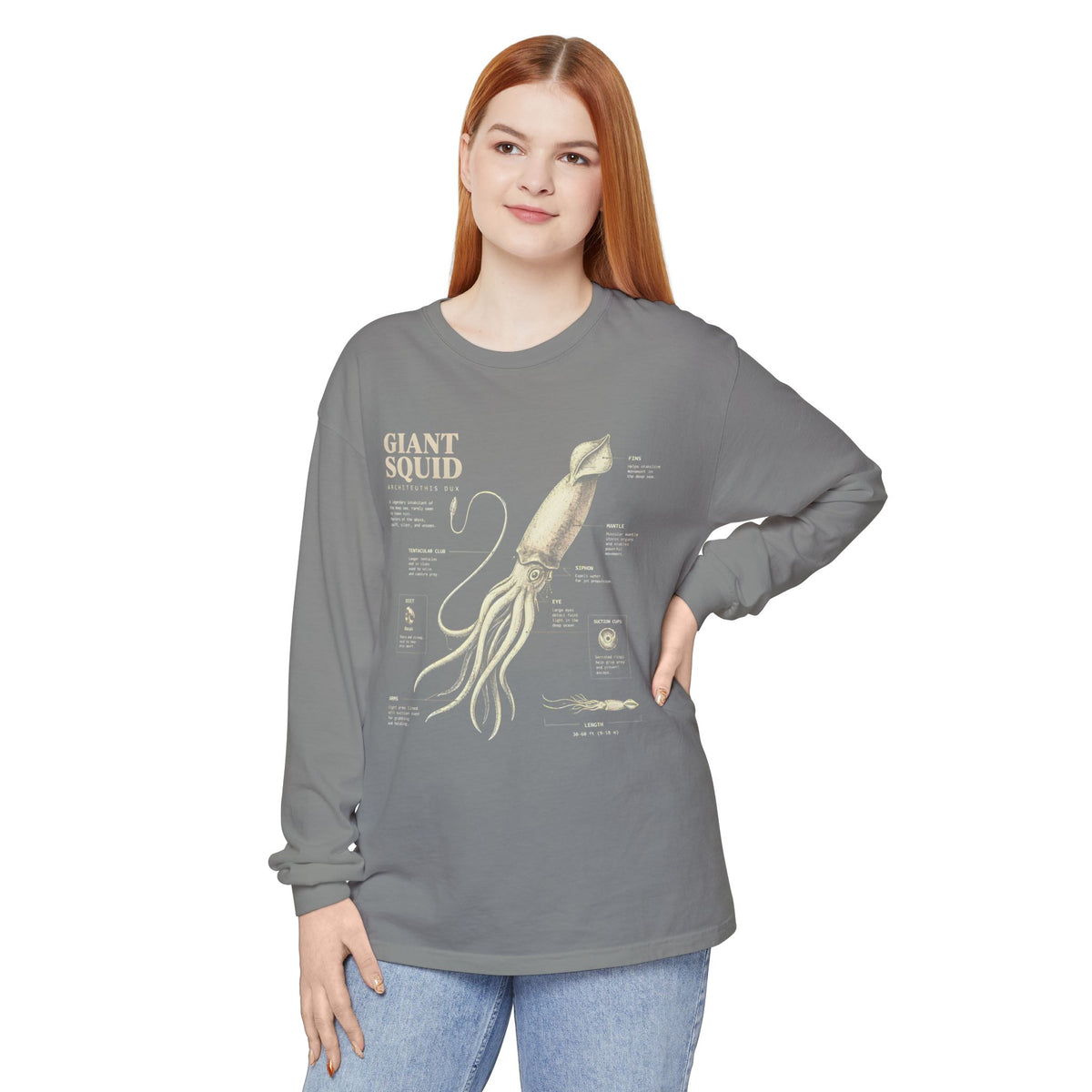 Giant Squid Anatomy Long Sleeve Tee
