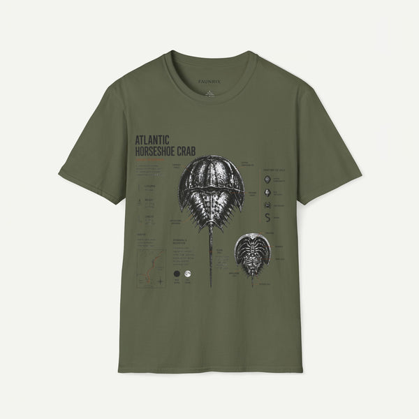 Horseshoe Crab Anatomy T-Shirt — Atlantic Horseshoe Crab Illustration