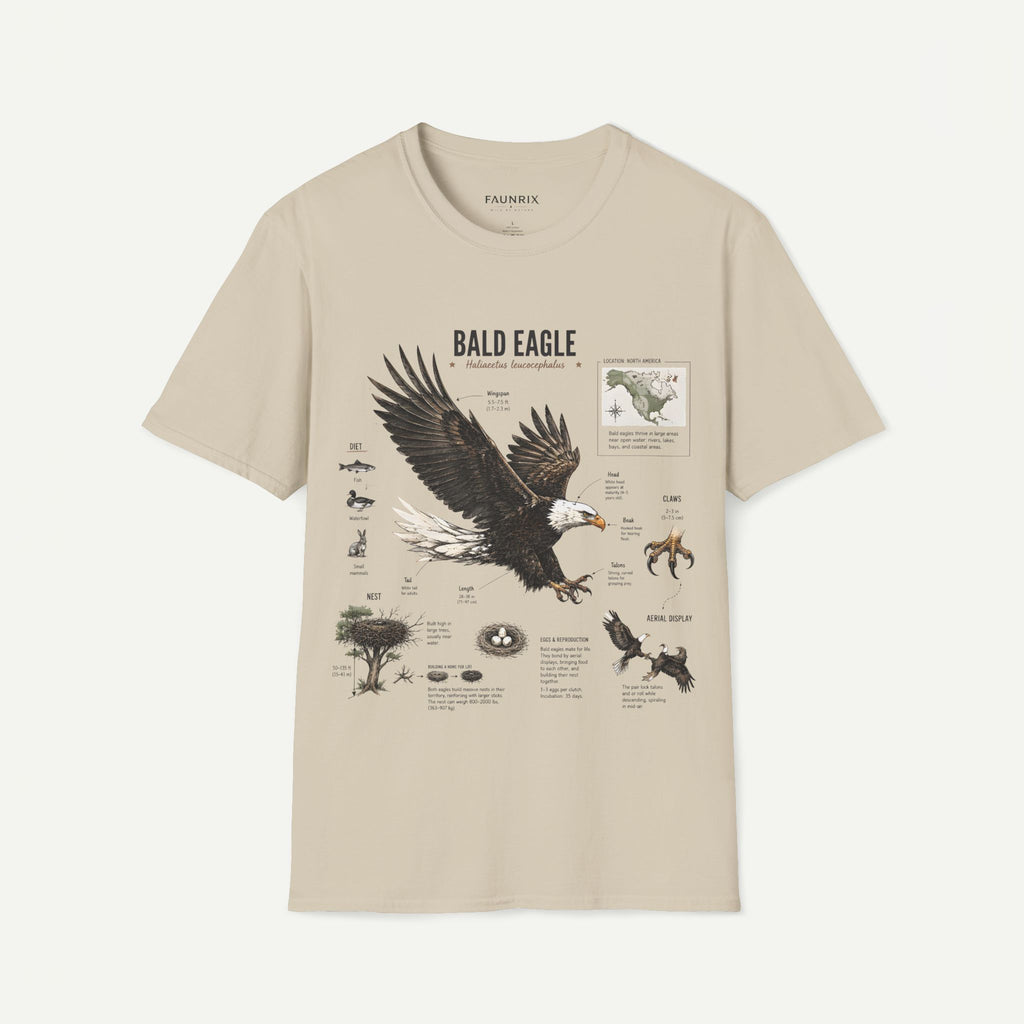 Bald Eagle Anatomy Field Guide T-Shirt