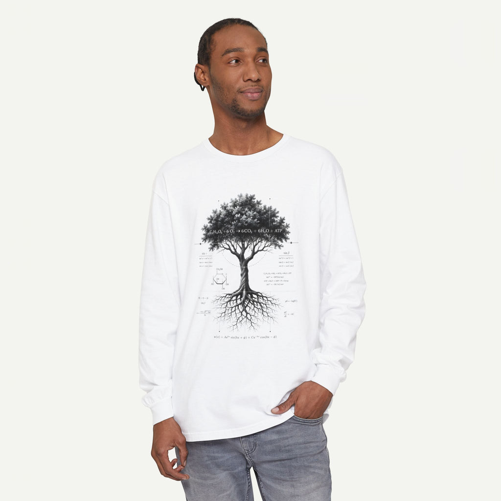 Long Sleeve T-Shirt — Botanical Tree of Life Illustration