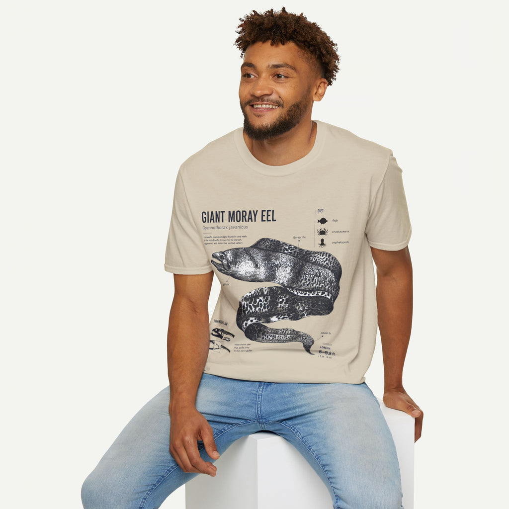 Moray Eel Anatomy Graphic T-Shirt — Vintage Scientific Illustration Tee