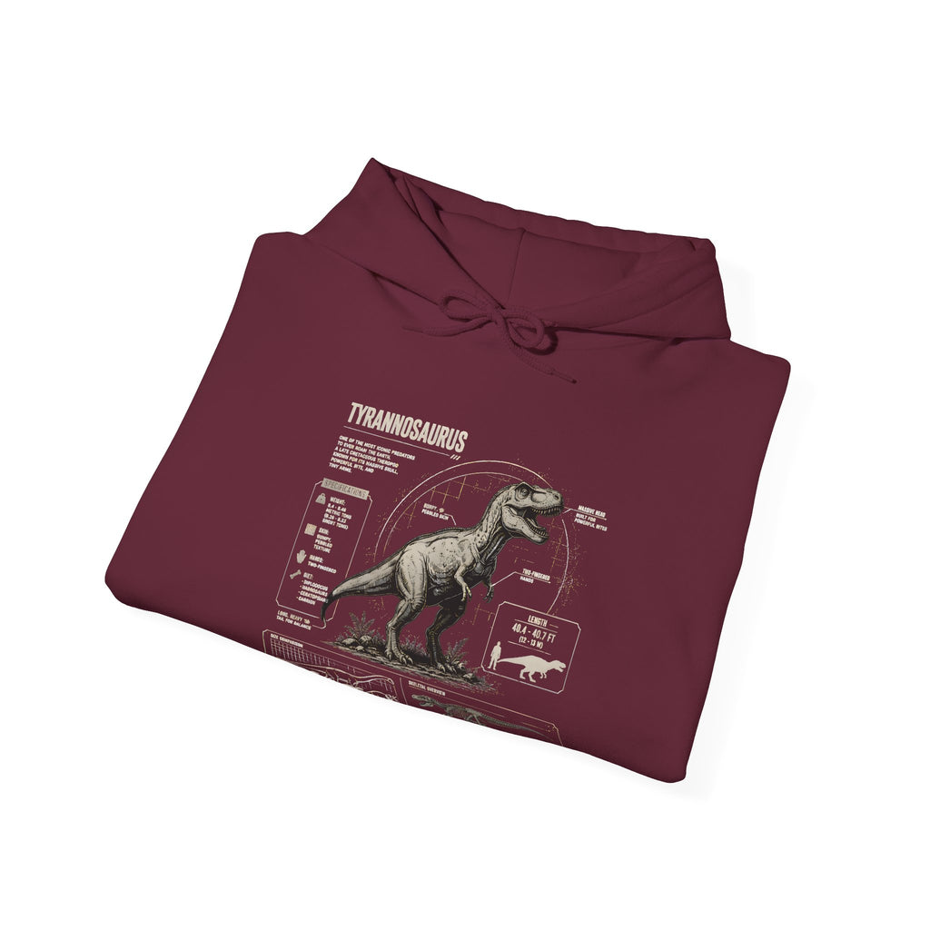T‑Rex Anatomy Hoodie — Vintage Dinosaur Anatomy Sweatshirt