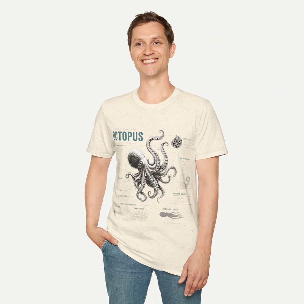 Octopus Anatomy Tee — Vintage Marine Illustration T-Shirt
