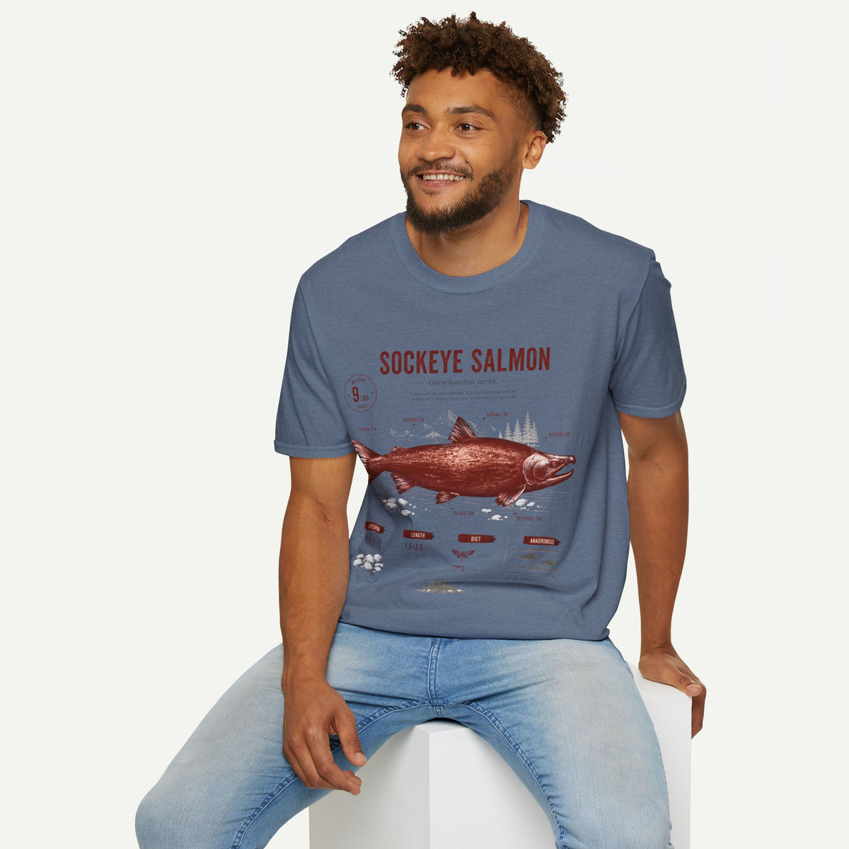 Sockeye Salmon T-Shirt — Vintage Fish Anatomy Tee