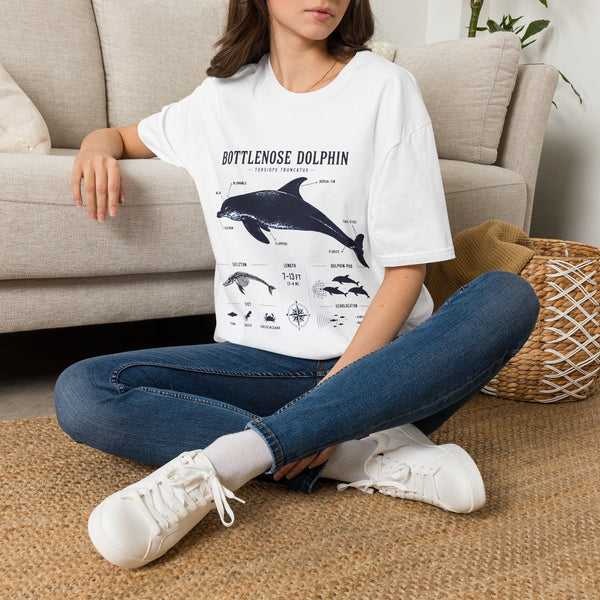 Bottlenose Dolphin Anatomy Tee – Illustrated Marine Life T-Shirt