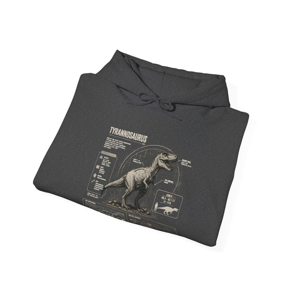 T‑Rex Anatomy Hoodie — Vintage Dinosaur Anatomy Sweatshirt