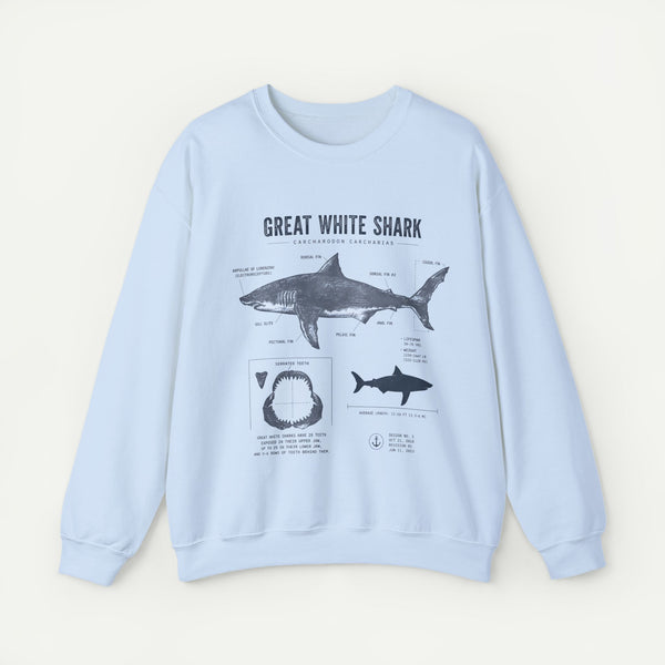 Great White Shark Anatomy Sweatshirt