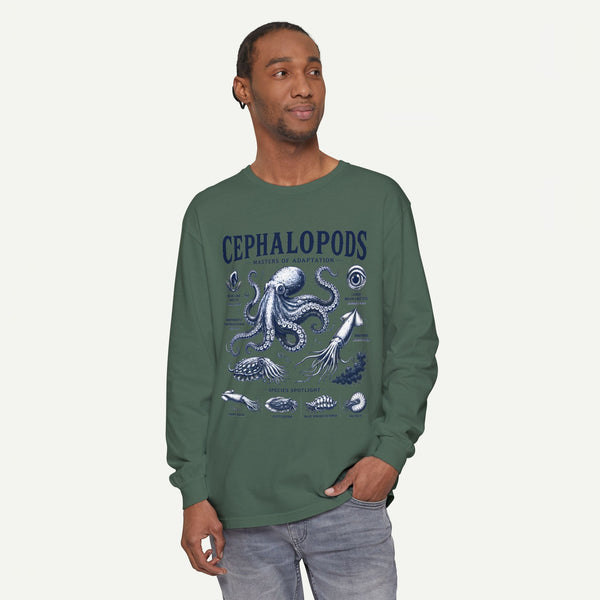 Cephalopods Illustration Long Sleeve Tee