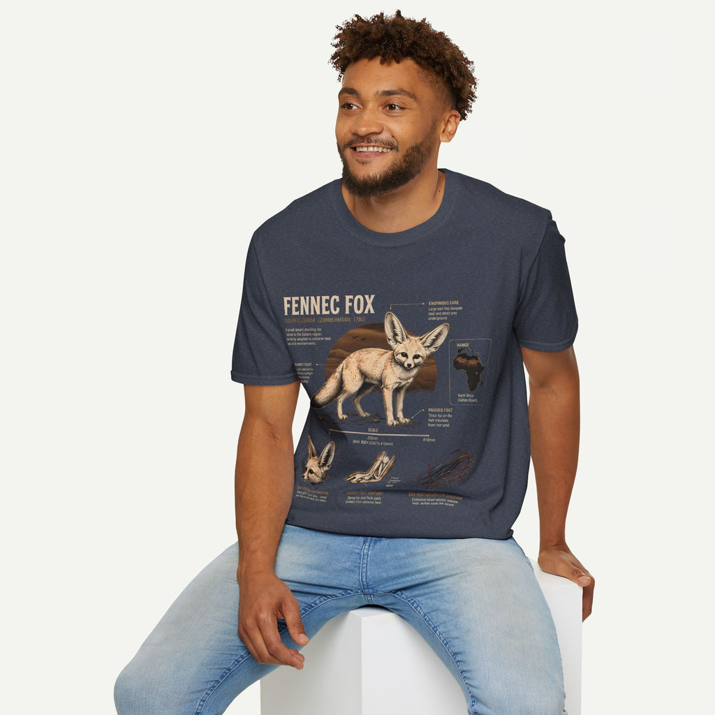 Fennec Fox Anatomy Tee — Illustrated Desert Fox Graphic T-Shirt