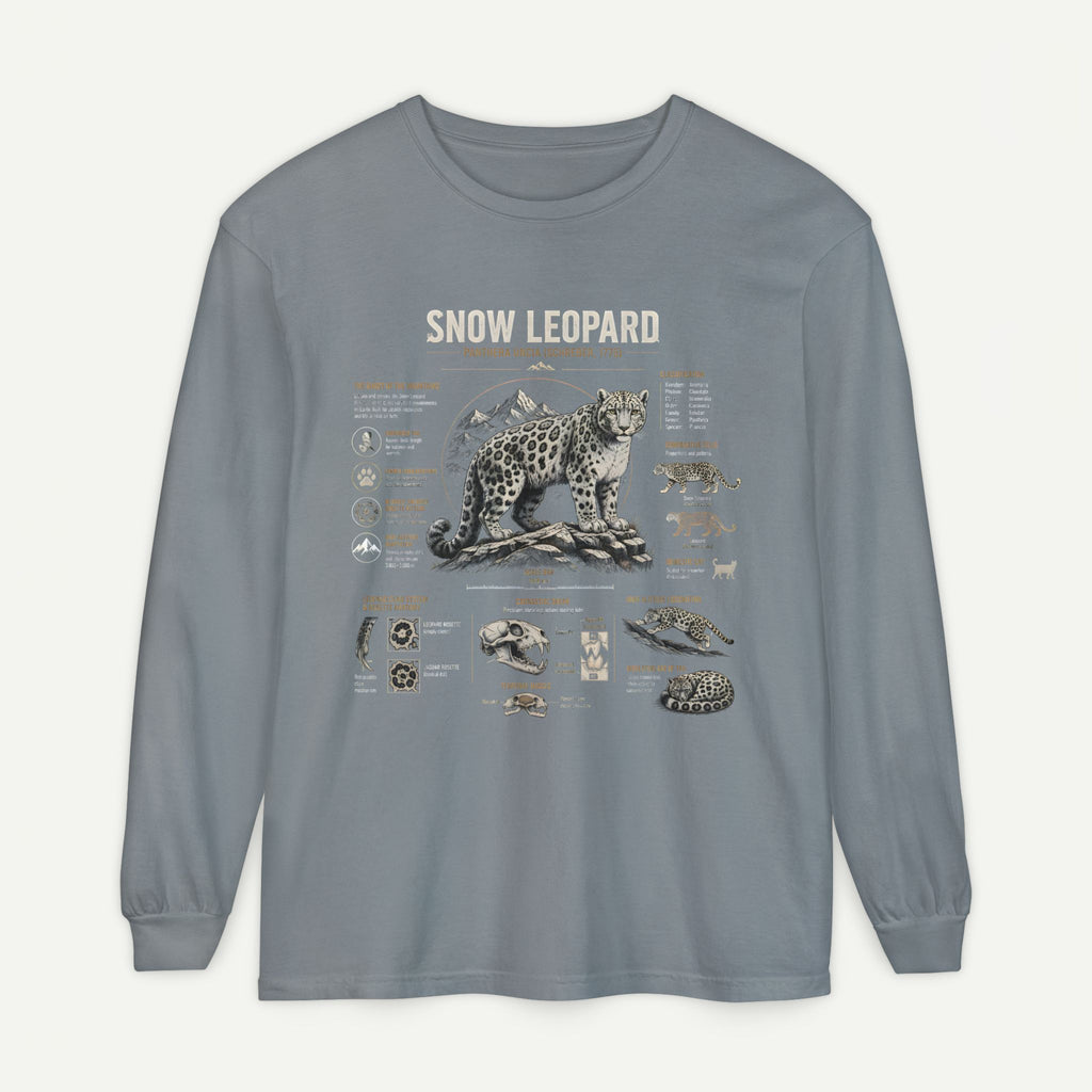 Snow Leopard Wildlife Anatomy Long Sleeve Tee