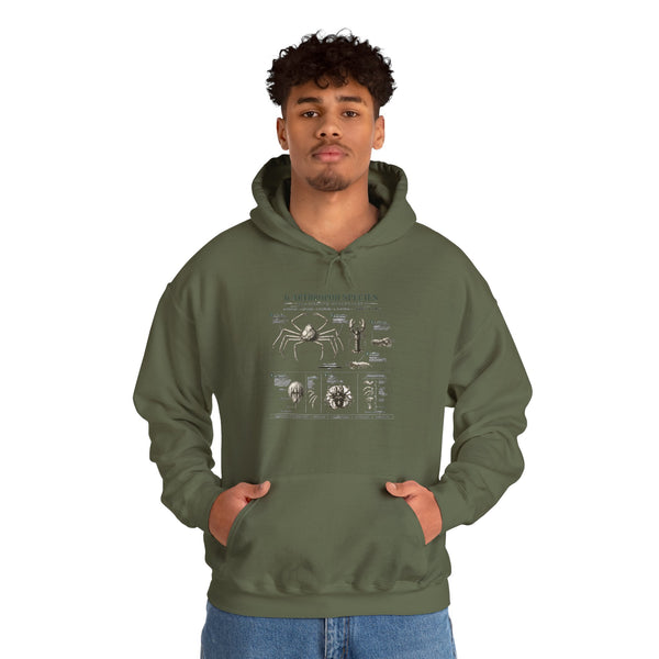 Arthropod Species Hoodie – Vintage Scientific Diagram Sweatshirt