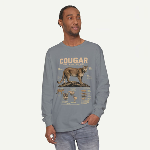 Cougar Wildlife Anatomy Long Sleeve Tee