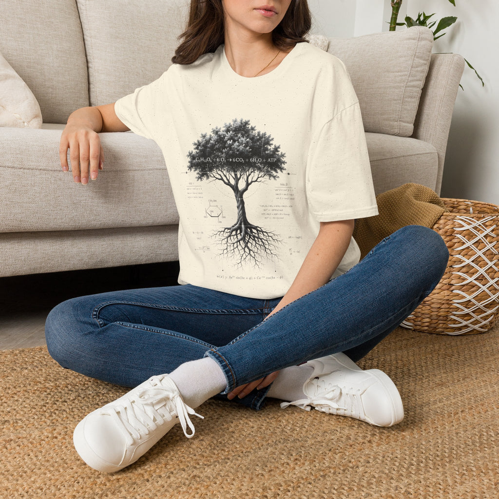 Tree of Life T‑Shirt — Botanical Graphic with Roots and Photosynthesis Diagram
