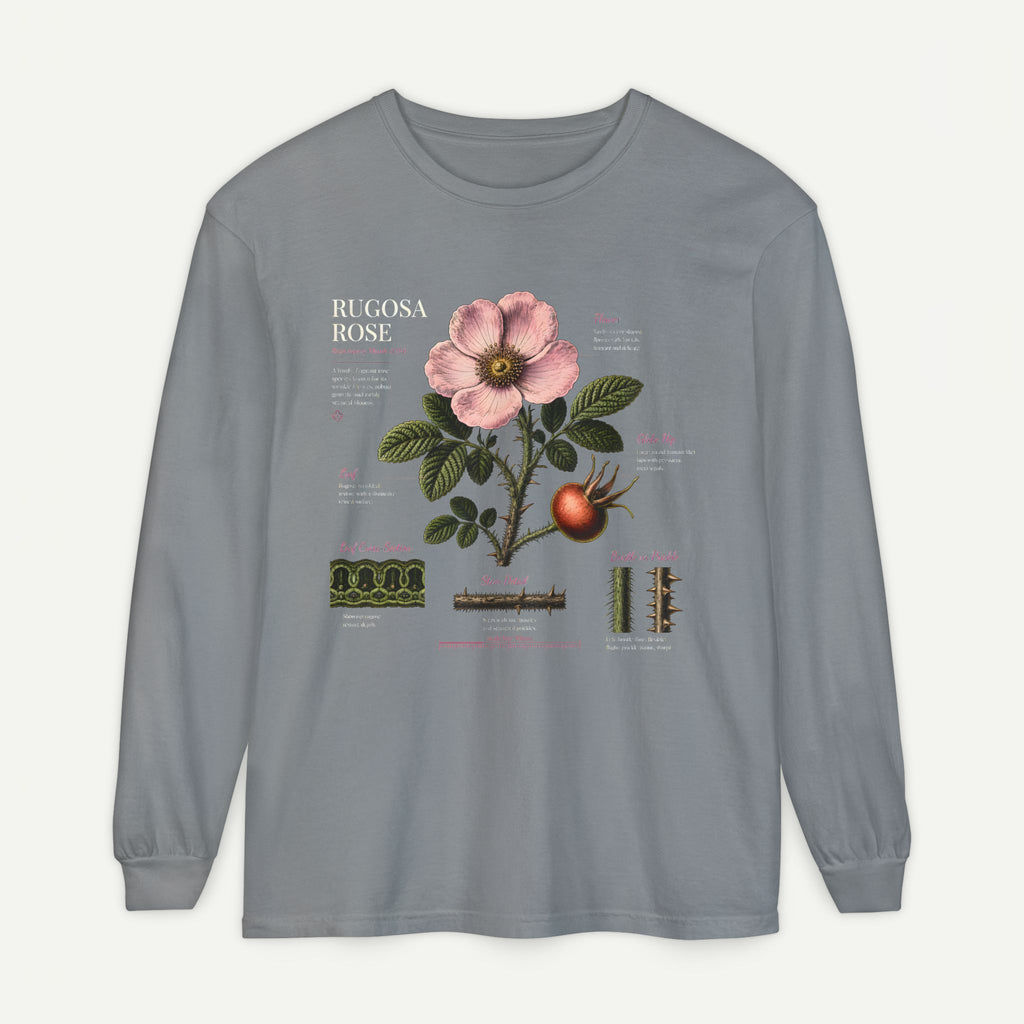 Botanical Rose Diagram Long Sleeve T-Shirt