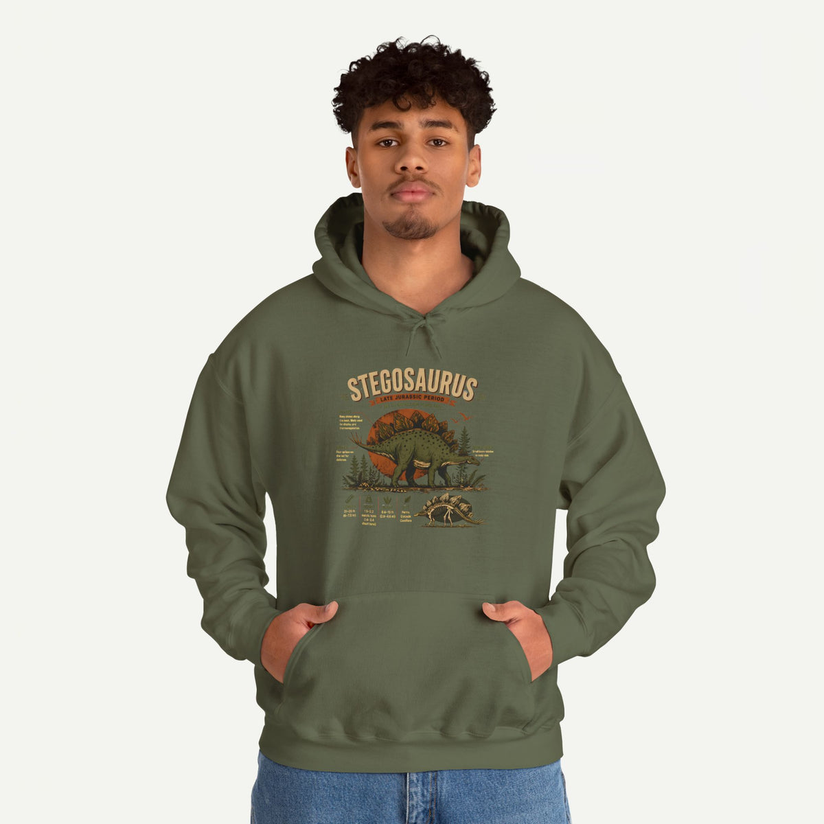 Stegosaurus Vintage Anatomy Hoodie – Retro Dino Nature Sweatshirt