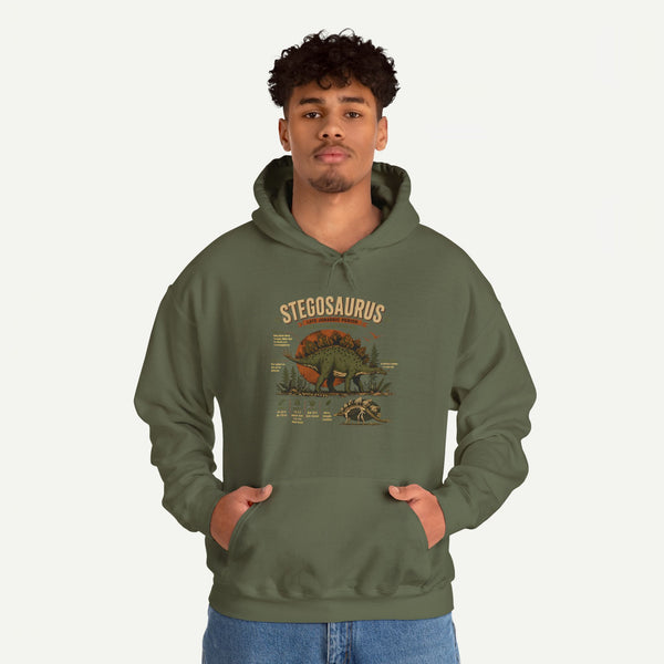 Stegosaurus Vintage Anatomy Hoodie – Retro Dino Nature Sweatshirt