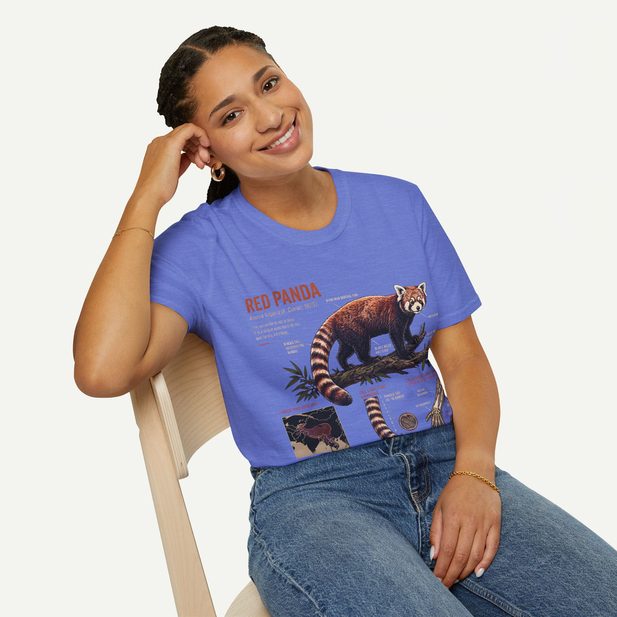 Red Panda Anatomy T-Shirt — Vintage Wildlife Graphic Tee