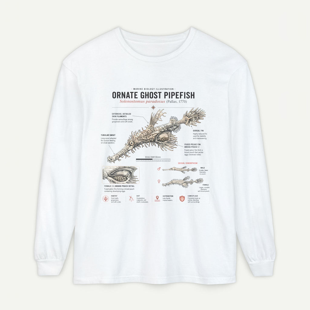 Ornate Ghost Pipefish Anatomical Long Sleeve Tee