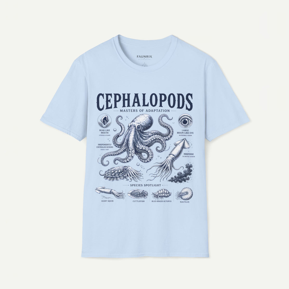 Cephalopods T-Shirt — Masters of Adaptation Vintage Octopus Graphic Tee
