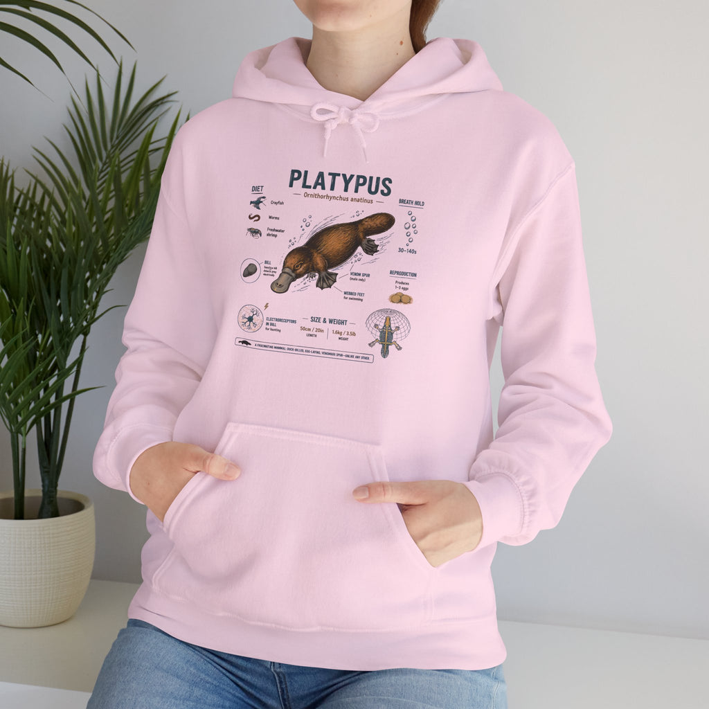 Platypus Anatomy Hoodie — Scientific Illustration Pullover for Nature Lovers