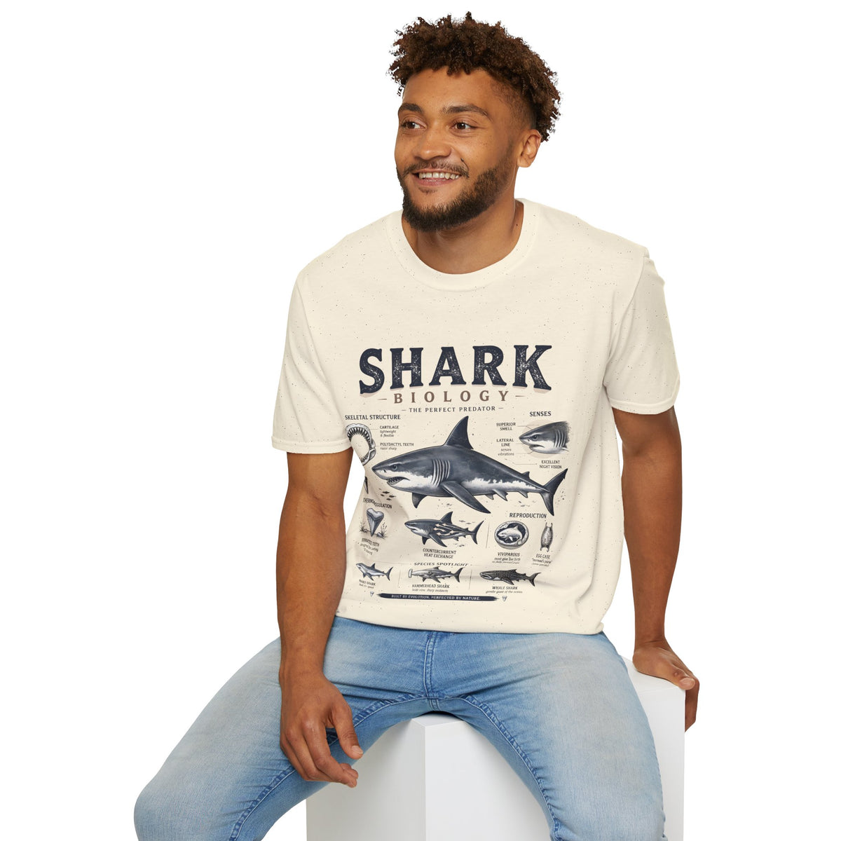 Shark Biology T-Shirt — Vintage Anatomy Graphic Tee
