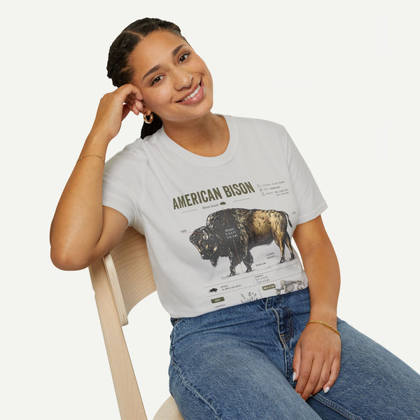 Vintage American Bison Anatomy T-Shirt