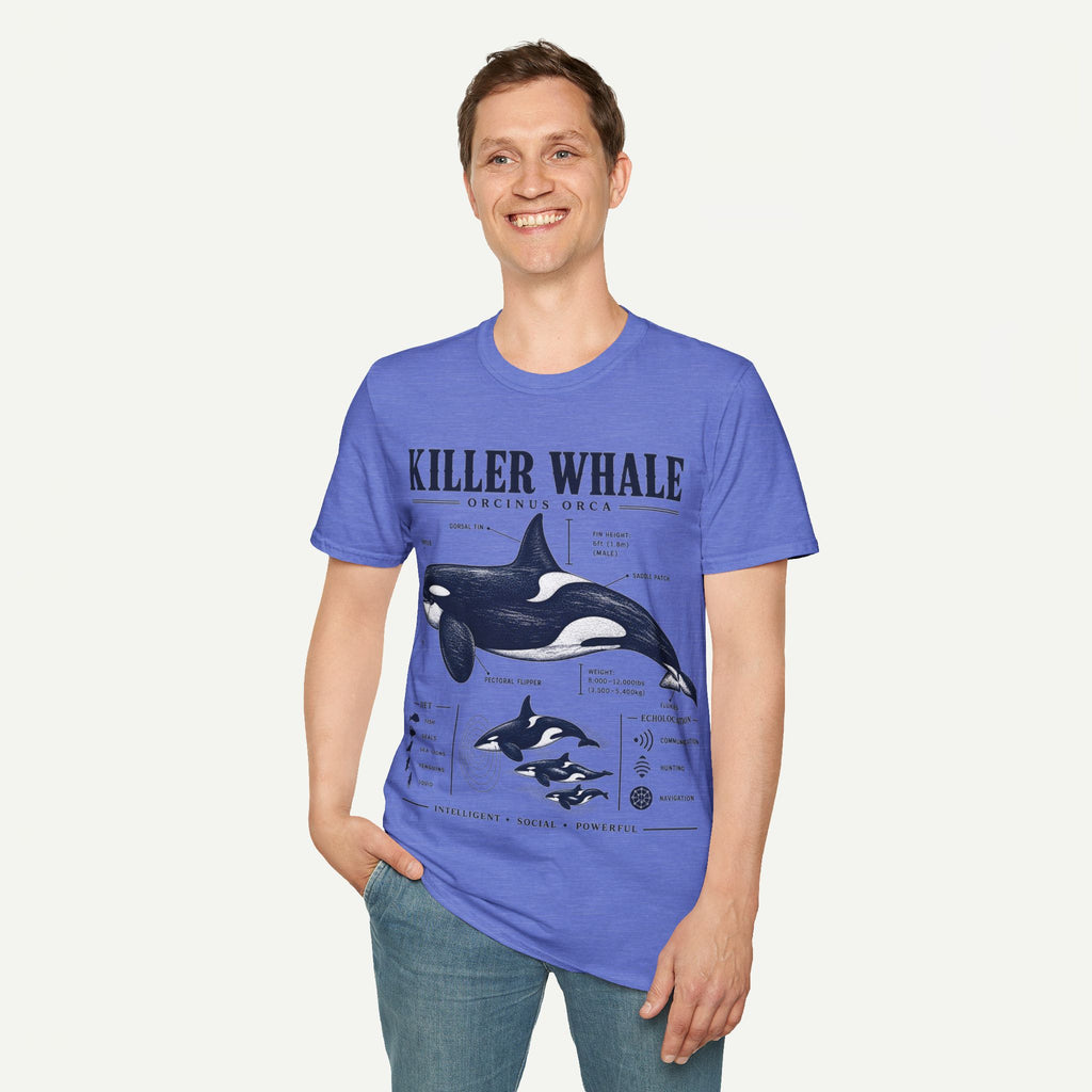 Killer Whale Diagram T-Shirt — Orcinus Orca Marine Life Graphic Tee