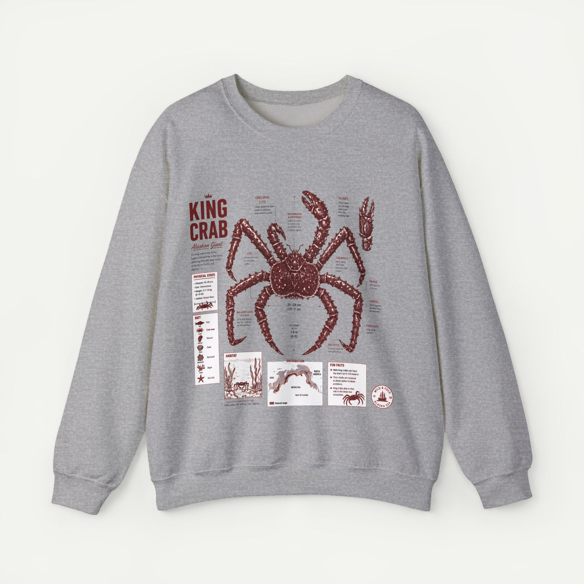 King Crab Anatomy Sweatshirt