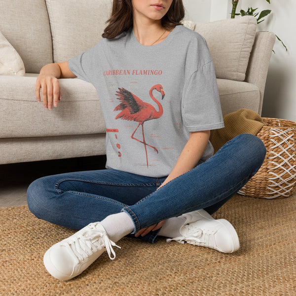 Flamingo Anatomy T-shirt — "Caribbean Flamingo" Vintage Tropical Tee