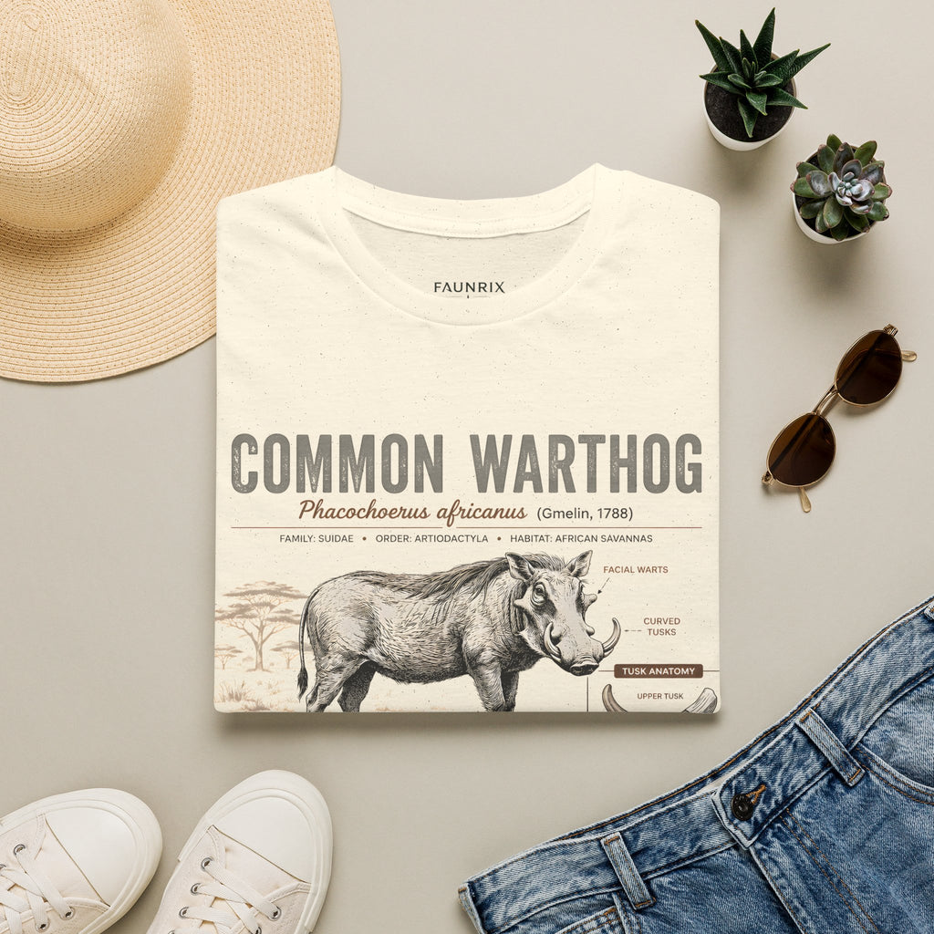 Common Warthog Anatomy T-Shirt — Vintage Wildlife Graphic Tee