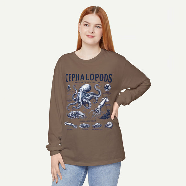 Cephalopods Illustration Long Sleeve Tee