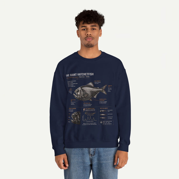 Hatchetfish Anatomy Sweatshirt — The Giant Hatchetfish Marine Science Crewneck