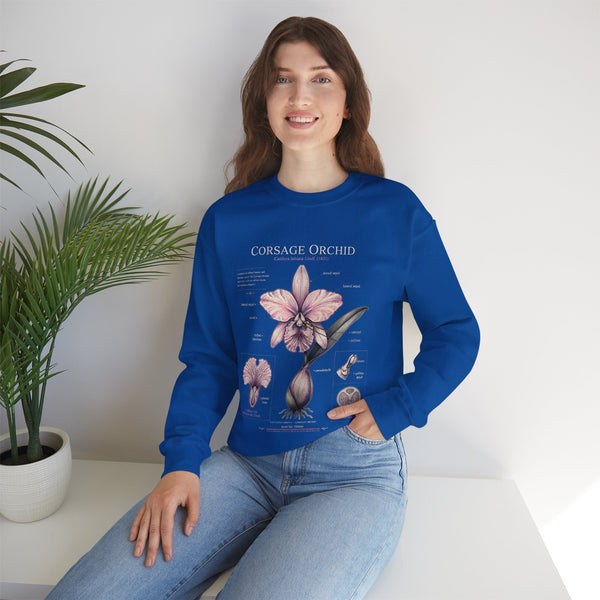Corsage Orchid Sweatshirt — Botanical Anatomy Floral Crewneck