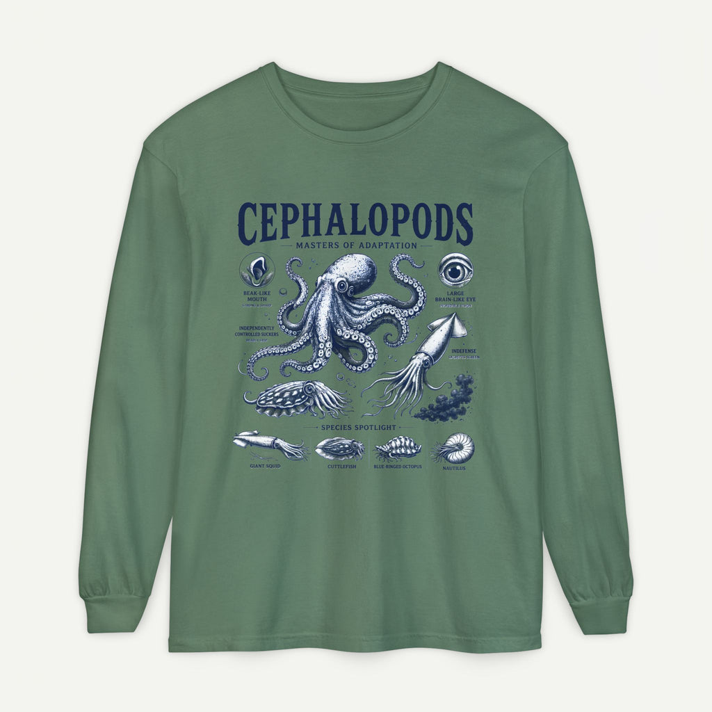 Cephalopods Illustration Long Sleeve Tee