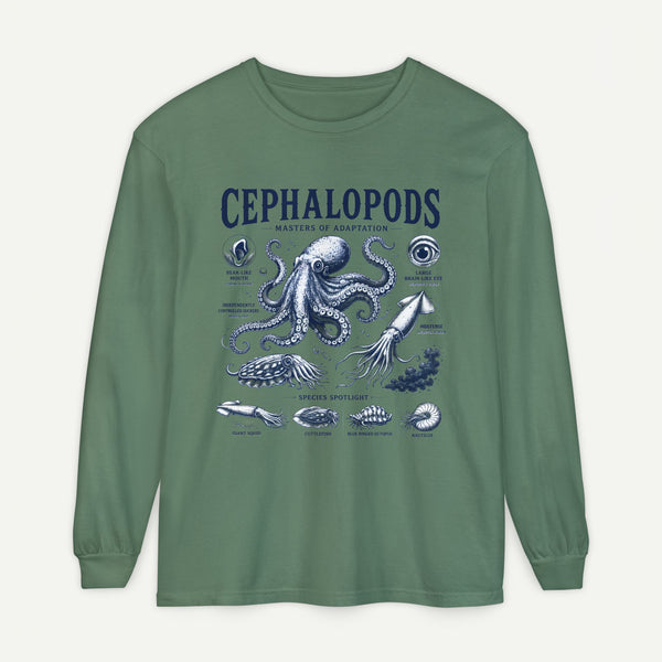 Cephalopods Illustration Long Sleeve Tee