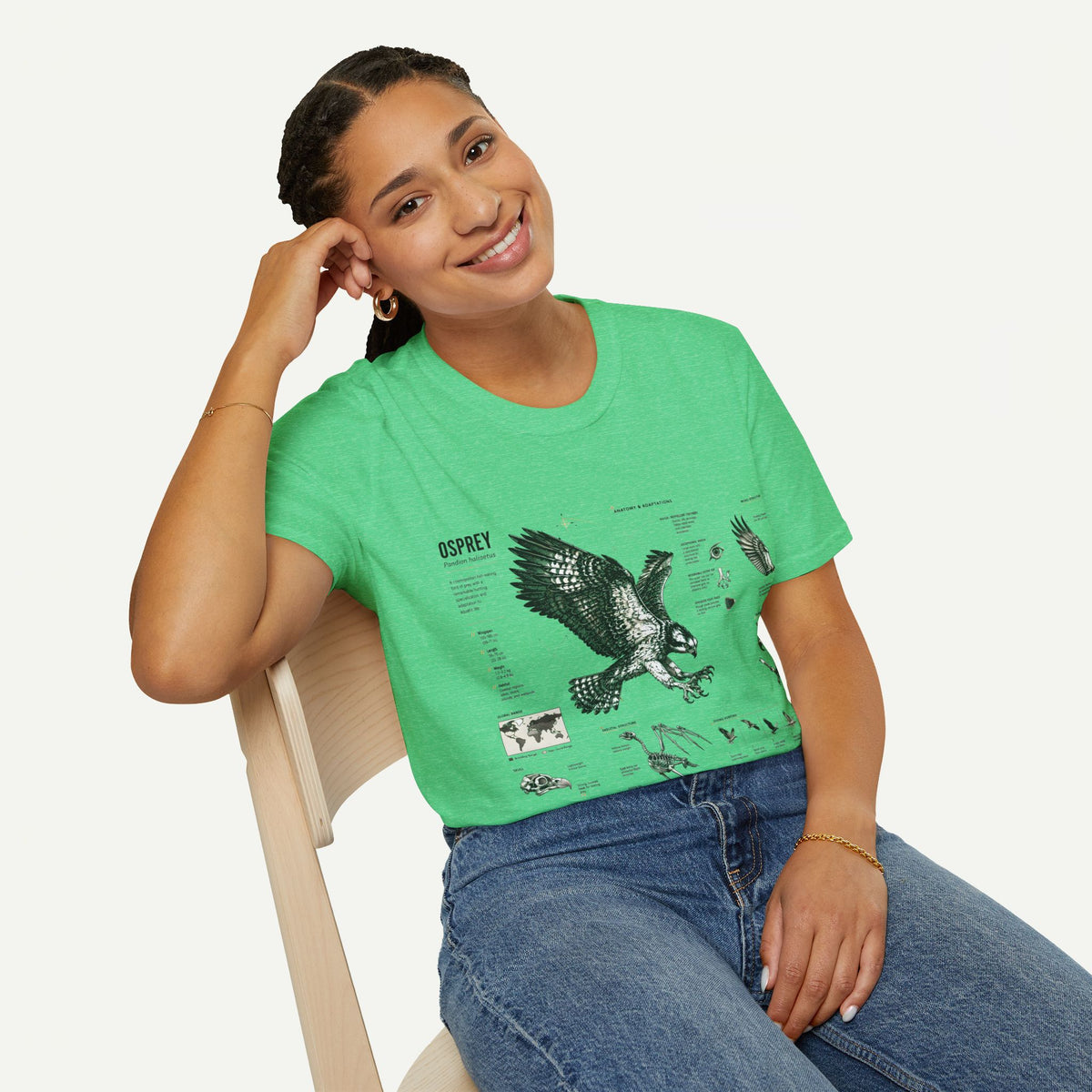 Osprey Anatomy T-Shirt — Vintage Bird Illustration Tee