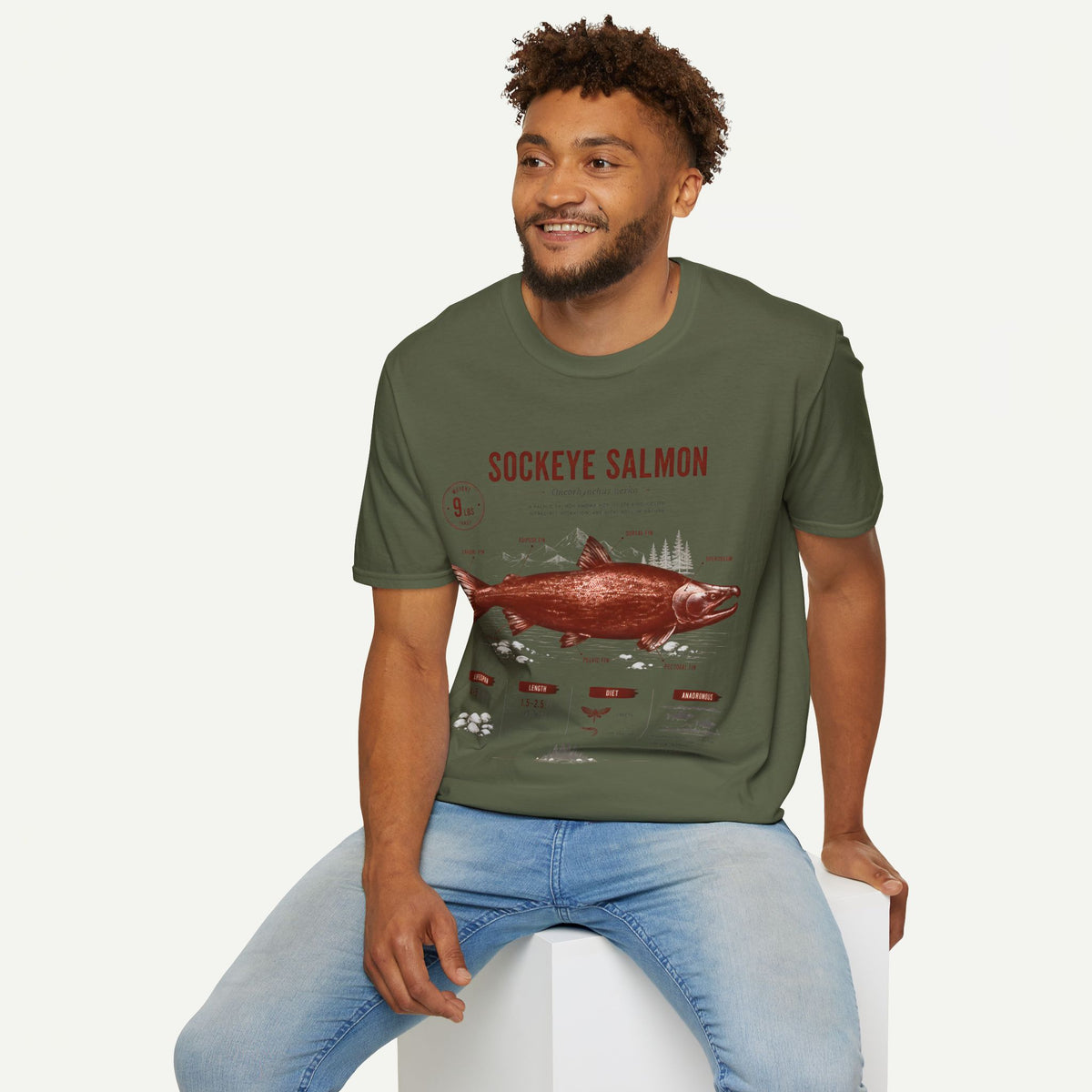 Sockeye Salmon T-Shirt — Vintage Fish Anatomy Tee
