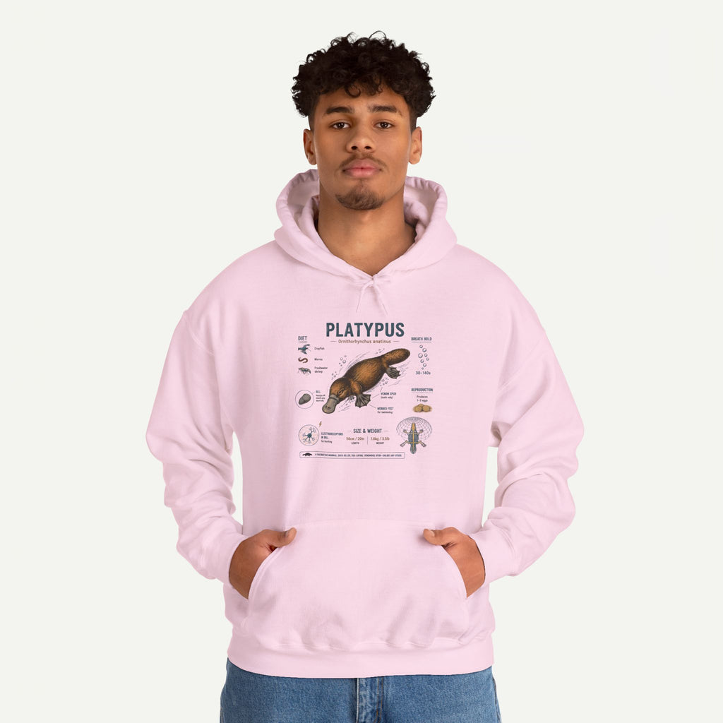 Platypus Anatomy Hoodie — Scientific Illustration Pullover for Nature Lovers