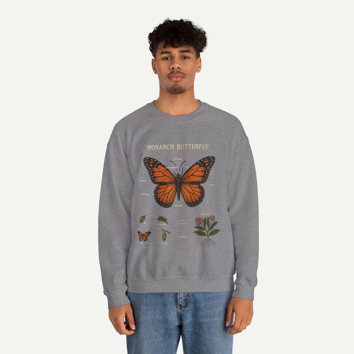 Monarch Butterfly Anatomy Sweatshirt