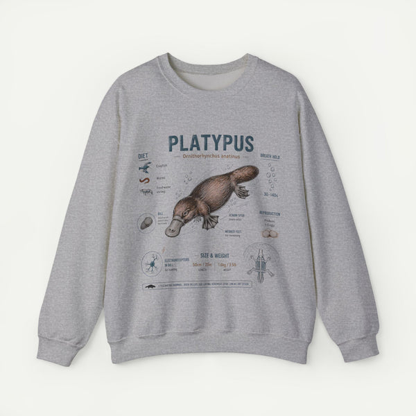 Platypus Anatomy Sweatshirt — Vintage Scientific Illustration