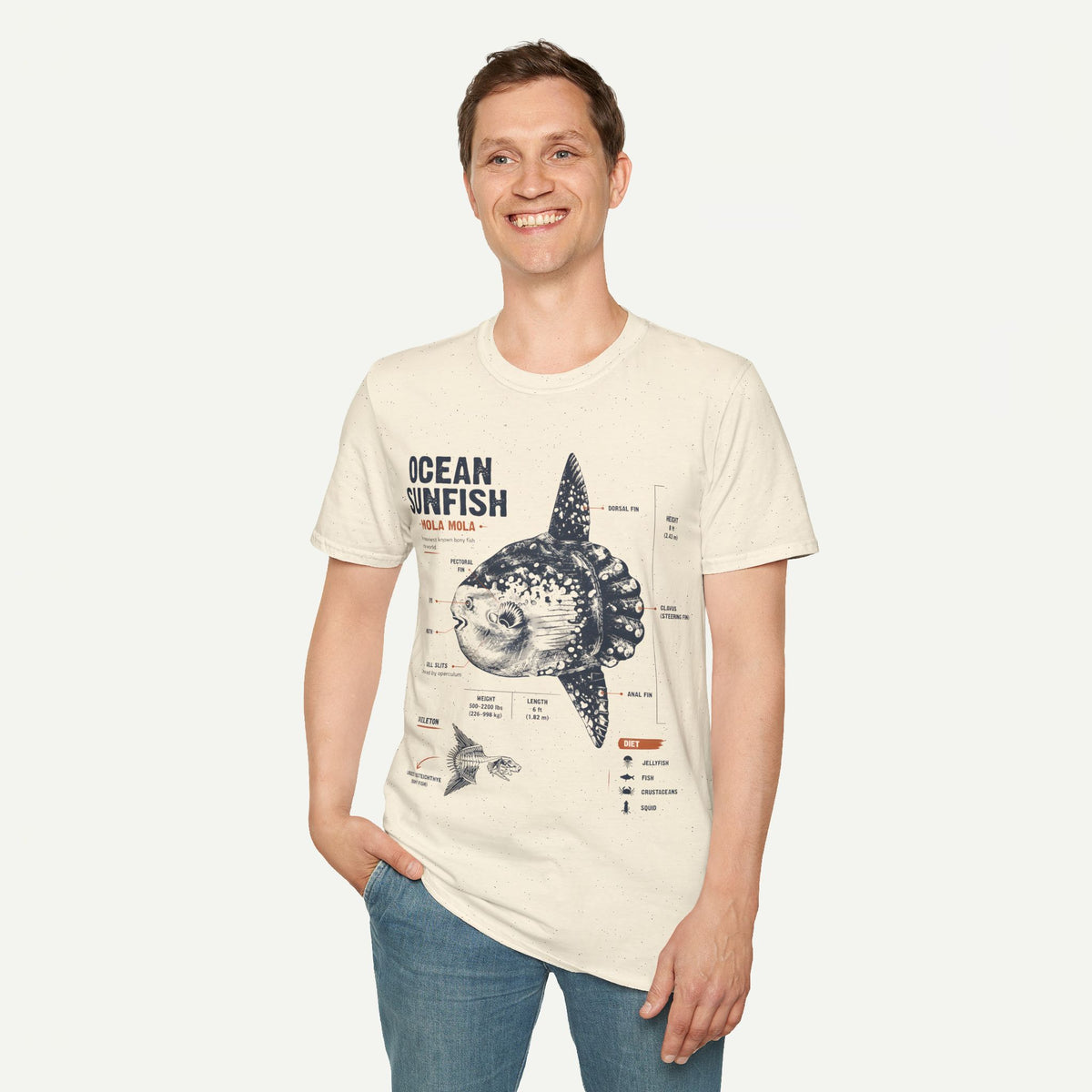 Ocean Sunfish Illustration T-Shirt — Mola Mola Science Graphic Tee