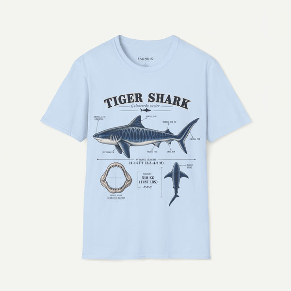 Tiger Shark Anatomy T-Shirt — Vintage Marine Biology Graphic Tee