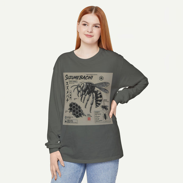 Suzumebachi Japanese Hornet Anatomy Long Sleeve Tee