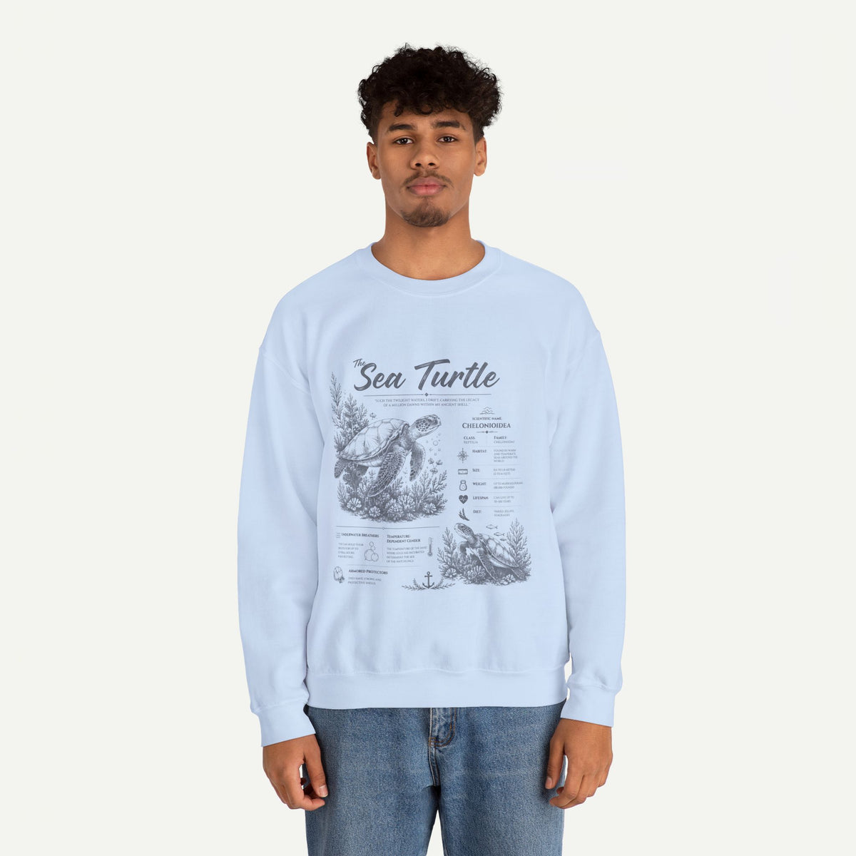 Sea Turtle Anatomy Crewneck Sweatshirt