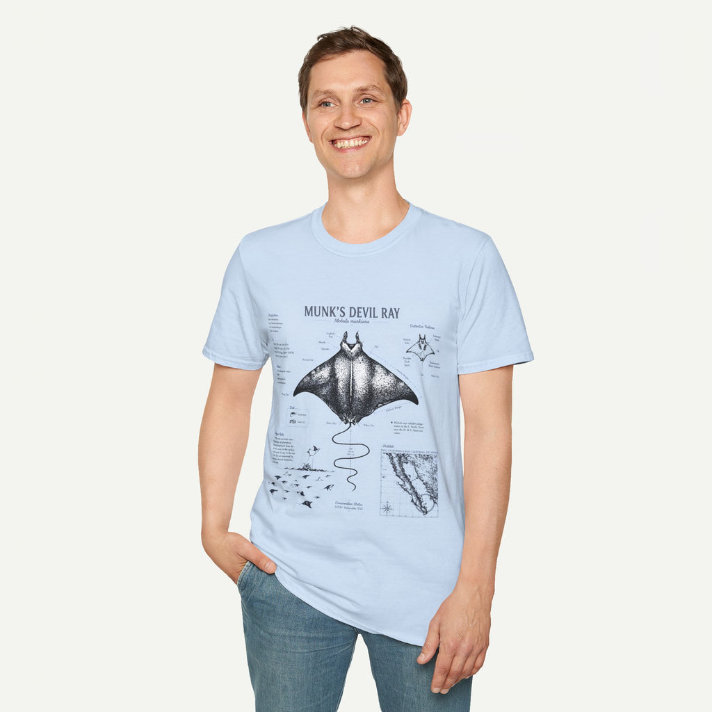 Munk's Devil Ray Anatomy Tee — Vintage Marine Life Illustration T-Shirt