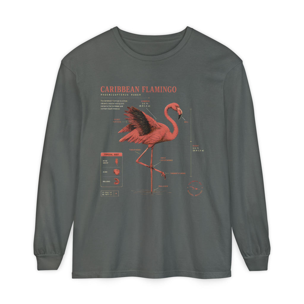 Caribbean Flamingo Anatomy Long Sleeve Tee