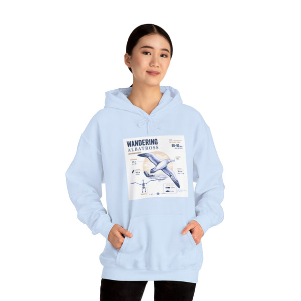 Wandering Albatross Hoodie — Illustrated Sea Bird Anatomy Pullover