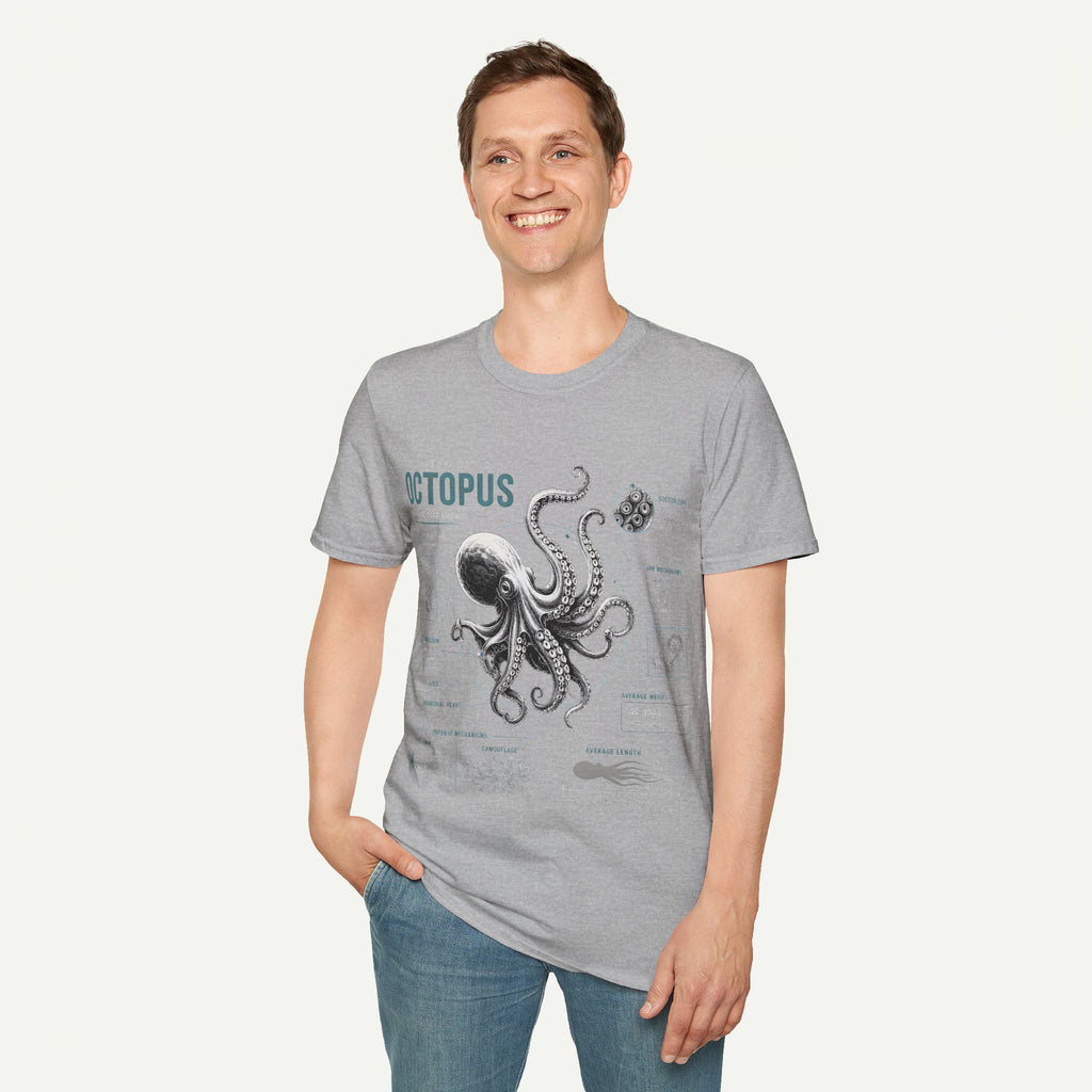 Octopus Anatomy Tee — Vintage Marine Illustration T-Shirt