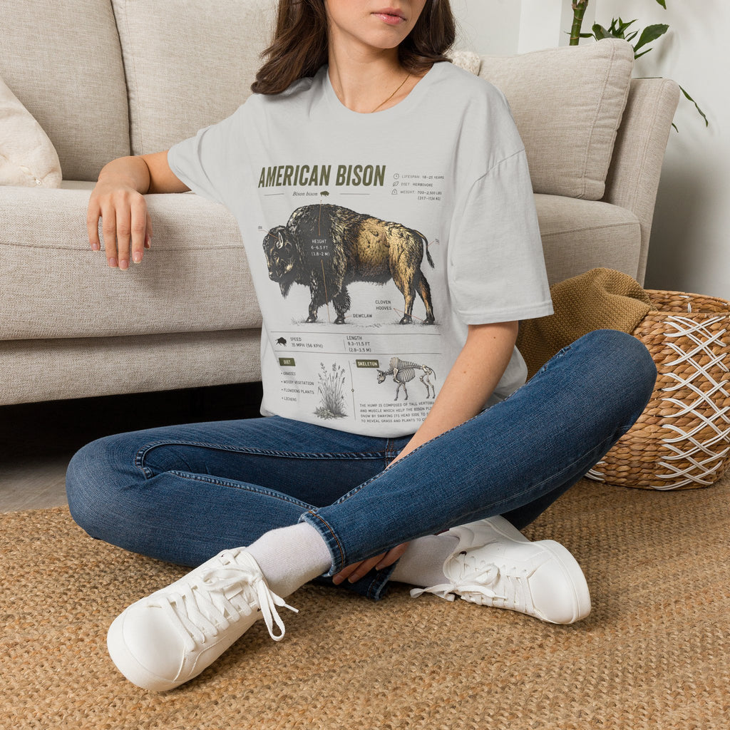 Vintage American Bison Anatomy T-Shirt